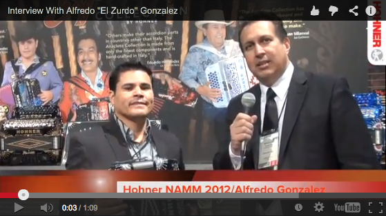 Alfredo “El Zurdo” Gonzalez from Los Tucanes de Tijuana at the 2012 NAMM Show.